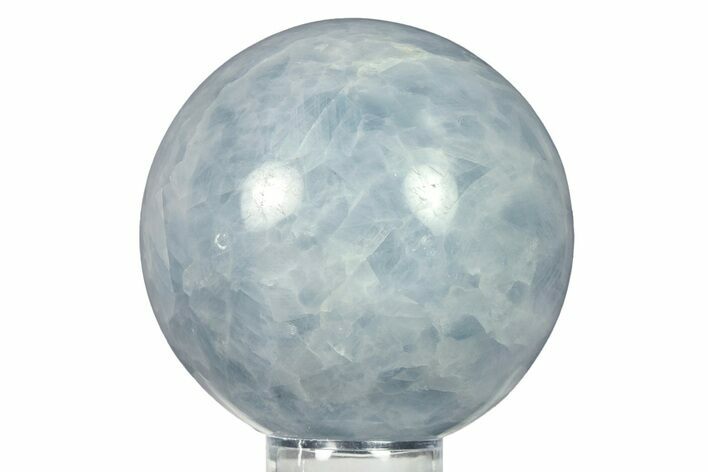 Polished Blue Calcite Sphere - Madagascar #277160